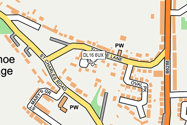 DL16 6UX map - OS OpenMap – Local (Ordnance Survey) DL16 6UX map - OS OpenMap – Local (Ordnance Survey)