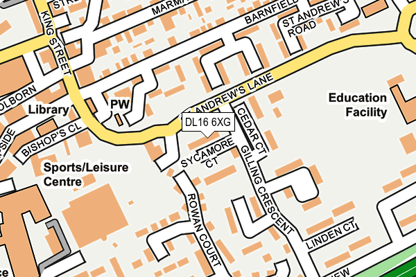 DL16 6XG map - OS OpenMap – Local (Ordnance Survey) DL16 6XG map - OS OpenMap – Local (Ordnance Survey)