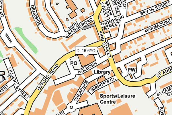 DL16 6YQ map - OS OpenMap – Local (Ordnance Survey) DL16 6YQ map - OS OpenMap – Local (Ordnance Survey)
