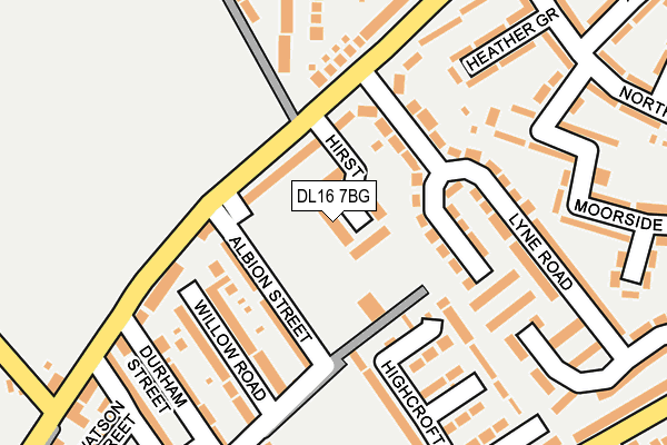 DL16 7BG map - OS OpenMap – Local (Ordnance Survey) DL16 7BG map - OS OpenMap – Local (Ordnance Survey)