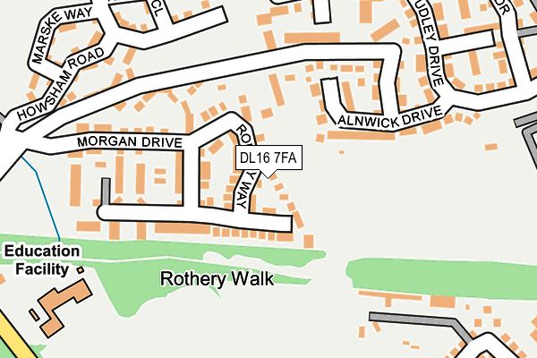 DL16 7FA map - OS OpenMap – Local (Ordnance Survey) DL16 7FA map - OS OpenMap – Local (Ordnance Survey)
