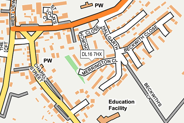 DL16 7HX map - OS OpenMap – Local (Ordnance Survey) DL16 7HX map - OS OpenMap – Local (Ordnance Survey)