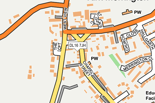 DL16 7JH map - OS OpenMap – Local (Ordnance Survey) DL16 7JH map - OS OpenMap – Local (Ordnance Survey)