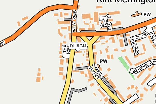 DL16 7JJ map - OS OpenMap – Local (Ordnance Survey) DL16 7JJ map - OS OpenMap – Local (Ordnance Survey)