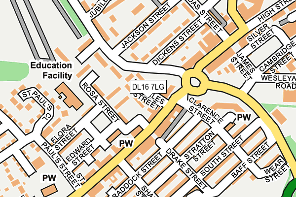 DL16 7LG map - OS OpenMap – Local (Ordnance Survey) DL16 7LG map - OS OpenMap – Local (Ordnance Survey)