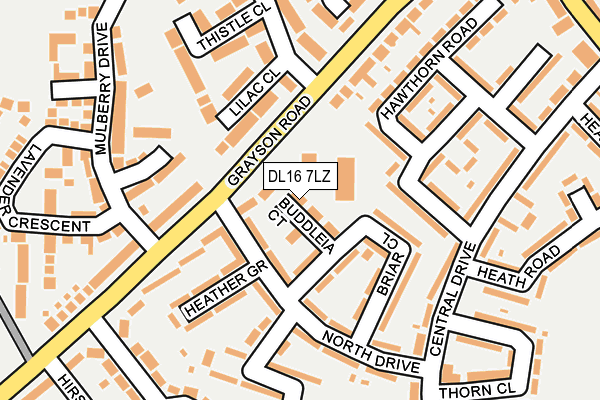 DL16 7LZ map - OS OpenMap – Local (Ordnance Survey) DL16 7LZ map - OS OpenMap – Local (Ordnance Survey)