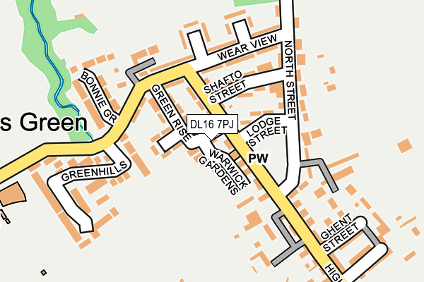 DL16 7PJ map - OS OpenMap – Local (Ordnance Survey) DL16 7PJ map - OS OpenMap – Local (Ordnance Survey)