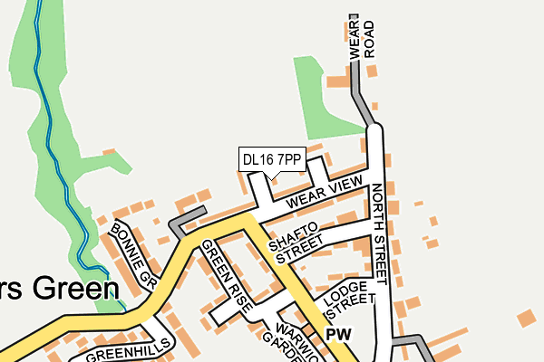 DL16 7PP map - OS OpenMap – Local (Ordnance Survey) DL16 7PP map - OS OpenMap – Local (Ordnance Survey)