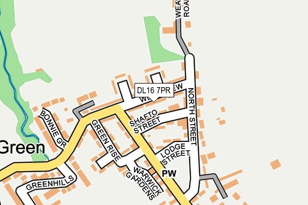 DL16 7PR map - OS OpenMap – Local (Ordnance Survey) DL16 7PR map - OS OpenMap – Local (Ordnance Survey)