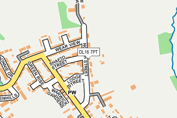DL16 7PT map - OS OpenMap – Local (Ordnance Survey) DL16 7PT map - OS OpenMap – Local (Ordnance Survey)