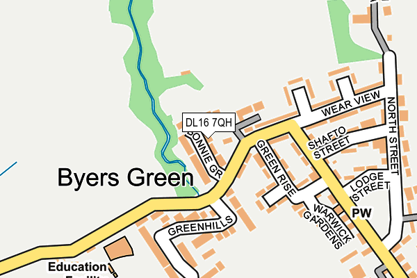 DL16 7QH map - OS OpenMap – Local (Ordnance Survey) DL16 7QH map - OS OpenMap – Local (Ordnance Survey)