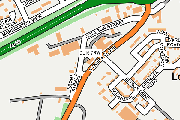 DL16 7RW map - OS OpenMap – Local (Ordnance Survey) DL16 7RW map - OS OpenMap – Local (Ordnance Survey)