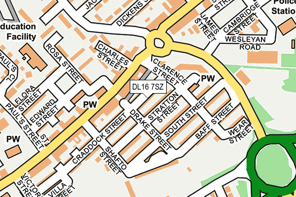 DL16 7SZ map - OS OpenMap – Local (Ordnance Survey) DL16 7SZ map - OS OpenMap – Local (Ordnance Survey)