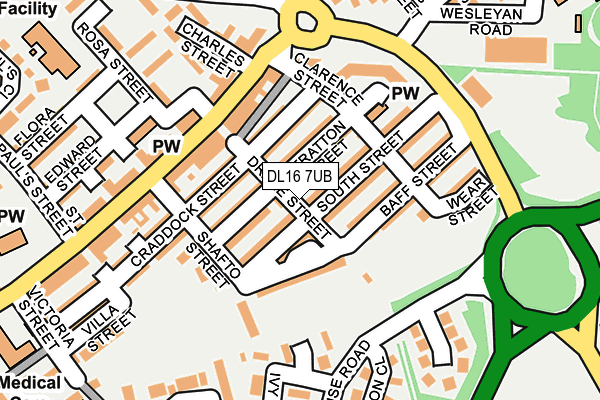 DL16 7UB map - OS OpenMap – Local (Ordnance Survey) DL16 7UB map - OS OpenMap – Local (Ordnance Survey)