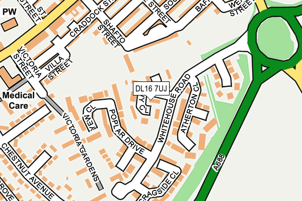 DL16 7UJ map - OS OpenMap – Local (Ordnance Survey) DL16 7UJ map - OS OpenMap – Local (Ordnance Survey)
