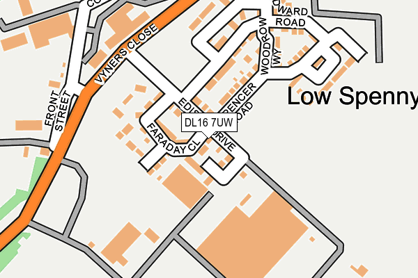 DL16 7UW map - OS OpenMap – Local (Ordnance Survey) DL16 7UW map - OS OpenMap – Local (Ordnance Survey)