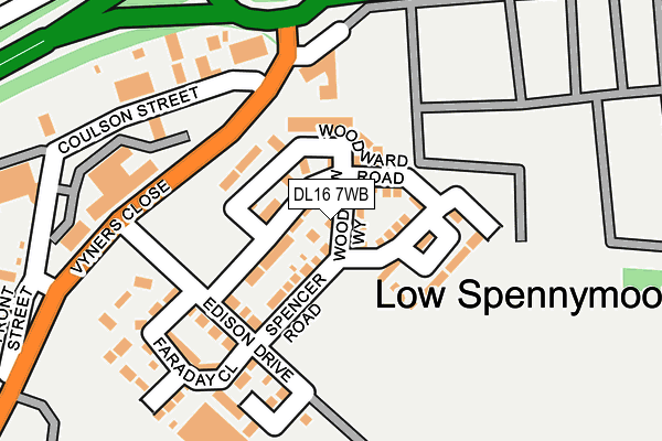 DL16 7WB map - OS OpenMap – Local (Ordnance Survey) DL16 7WB map - OS OpenMap – Local (Ordnance Survey)