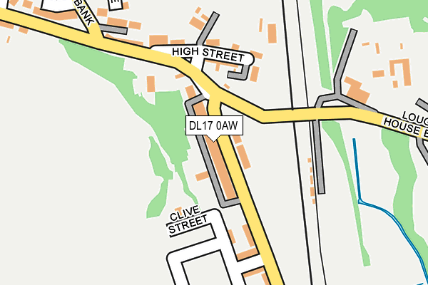 DL17 0AW map - OS OpenMap – Local (Ordnance Survey) DL17 0AW map - OS OpenMap – Local (Ordnance Survey)