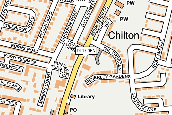 DL17 0EN map - OS OpenMap – Local (Ordnance Survey) DL17 0EN map - OS OpenMap – Local (Ordnance Survey)