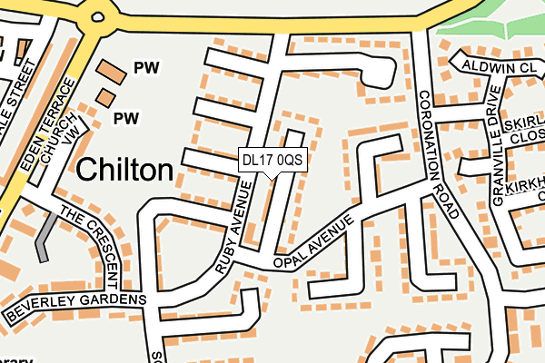 DL17 0QS map - OS OpenMap – Local (Ordnance Survey) DL17 0QS map - OS OpenMap – Local (Ordnance Survey)