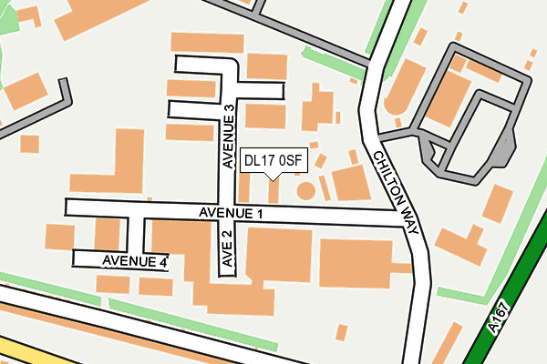 DL17 0SF map - OS OpenMap – Local (Ordnance Survey) DL17 0SF map - OS OpenMap – Local (Ordnance Survey)