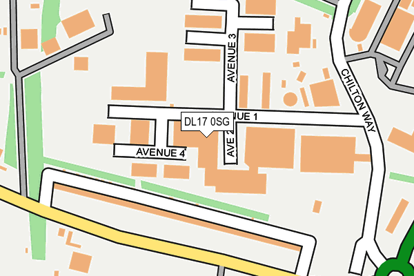 DL17 0SG map - OS OpenMap – Local (Ordnance Survey) DL17 0SG map - OS OpenMap – Local (Ordnance Survey)