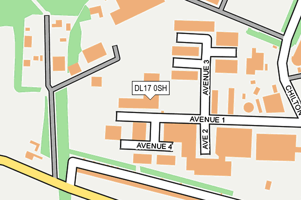 DL17 0SH map - OS OpenMap – Local (Ordnance Survey) DL17 0SH map - OS OpenMap – Local (Ordnance Survey)