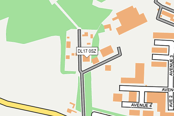 DL17 0SZ map - OS OpenMap – Local (Ordnance Survey) DL17 0SZ map - OS OpenMap – Local (Ordnance Survey)