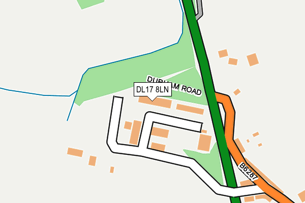 DL17 8LN map - OS OpenMap – Local (Ordnance Survey) DL17 8LN map - OS OpenMap – Local (Ordnance Survey)