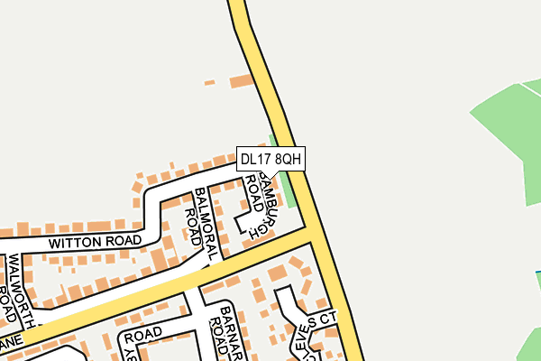 DL17 8QH map - OS OpenMap – Local (Ordnance Survey) DL17 8QH map - OS OpenMap – Local (Ordnance Survey)