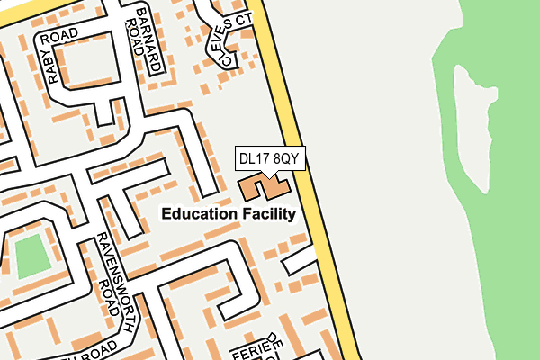 DL17 8QY map - OS OpenMap – Local (Ordnance Survey) DL17 8QY map - OS OpenMap – Local (Ordnance Survey)