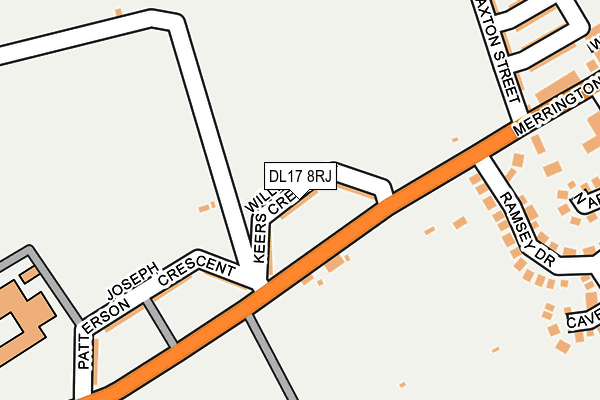 DL17 8RJ map - OS OpenMap – Local (Ordnance Survey) DL17 8RJ map - OS OpenMap – Local (Ordnance Survey)