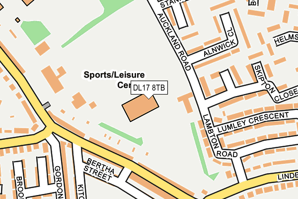 DL17 8TB map - OS OpenMap – Local (Ordnance Survey) DL17 8TB map - OS OpenMap – Local (Ordnance Survey)