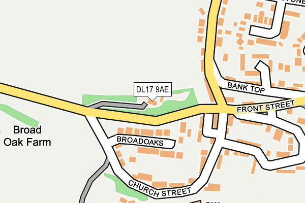 DL17 9AE map - OS OpenMap – Local (Ordnance Survey) DL17 9AE map - OS OpenMap – Local (Ordnance Survey)