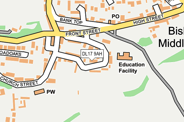 DL17 9AH map - OS OpenMap – Local (Ordnance Survey) DL17 9AH map - OS OpenMap – Local (Ordnance Survey)