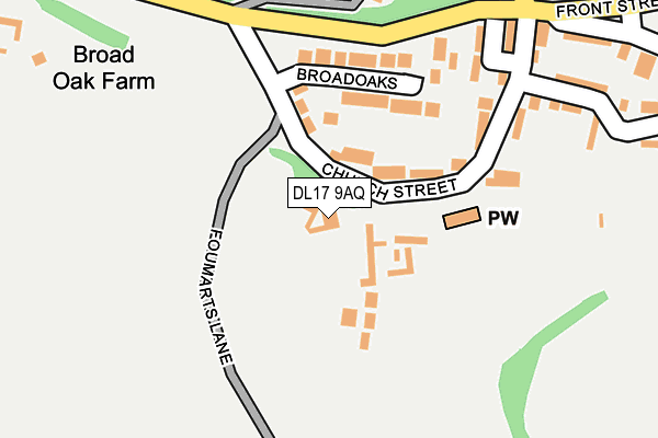 DL17 9AQ map - OS OpenMap – Local (Ordnance Survey) DL17 9AQ map - OS OpenMap – Local (Ordnance Survey)
