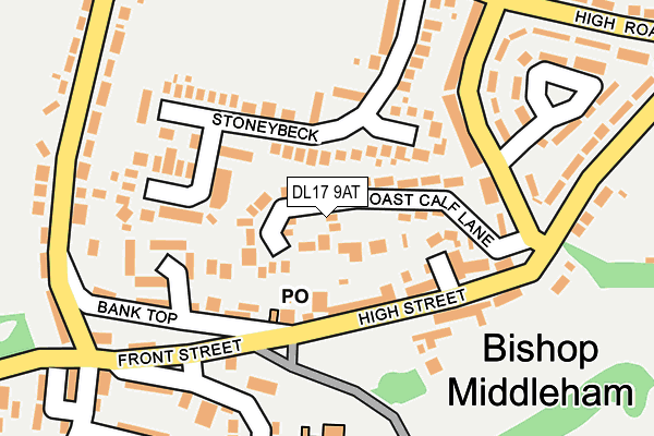 DL17 9AT map - OS OpenMap – Local (Ordnance Survey) DL17 9AT map - OS OpenMap – Local (Ordnance Survey)