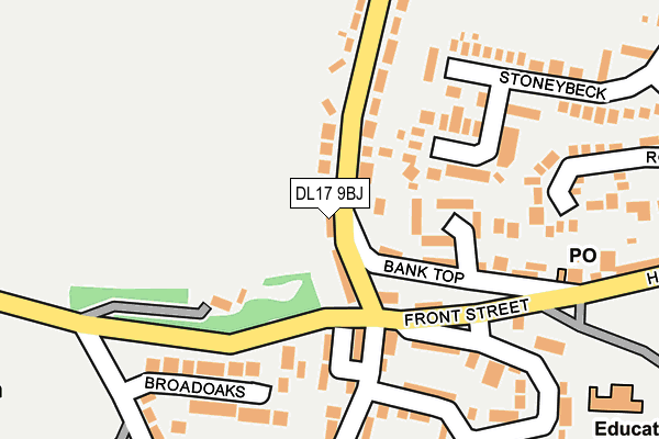 DL17 9BJ map - OS OpenMap – Local (Ordnance Survey) DL17 9BJ map - OS OpenMap – Local (Ordnance Survey)