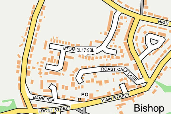 DL17 9BL map - OS OpenMap – Local (Ordnance Survey) DL17 9BL map - OS OpenMap – Local (Ordnance Survey)