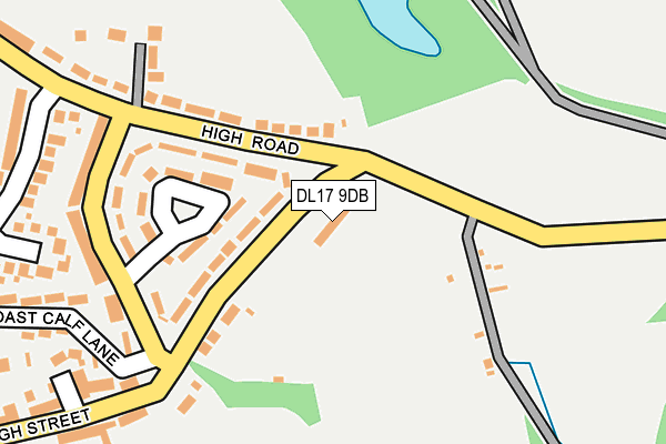 DL17 9DB map - OS OpenMap – Local (Ordnance Survey) DL17 9DB map - OS OpenMap – Local (Ordnance Survey)