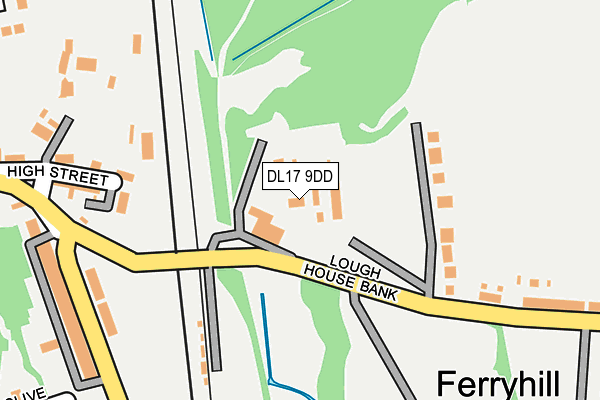 DL17 9DD map - OS OpenMap – Local (Ordnance Survey) DL17 9DD map - OS OpenMap – Local (Ordnance Survey)