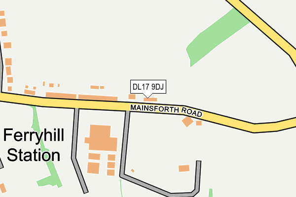 DL17 9DJ map - OS OpenMap – Local (Ordnance Survey) DL17 9DJ map - OS OpenMap – Local (Ordnance Survey)