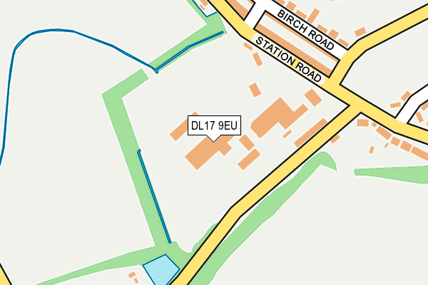DL17 9EU map - OS OpenMap – Local (Ordnance Survey) DL17 9EU map - OS OpenMap – Local (Ordnance Survey)