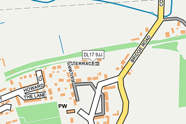 DL17 9JJ map - OS OpenMap – Local (Ordnance Survey) DL17 9JJ map - OS OpenMap – Local (Ordnance Survey)
