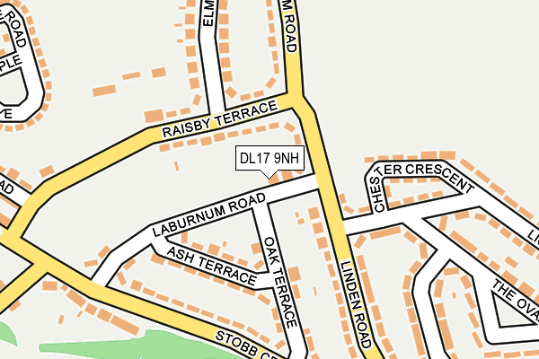 DL17 9NH map - OS OpenMap – Local (Ordnance Survey) DL17 9NH map - OS OpenMap – Local (Ordnance Survey)