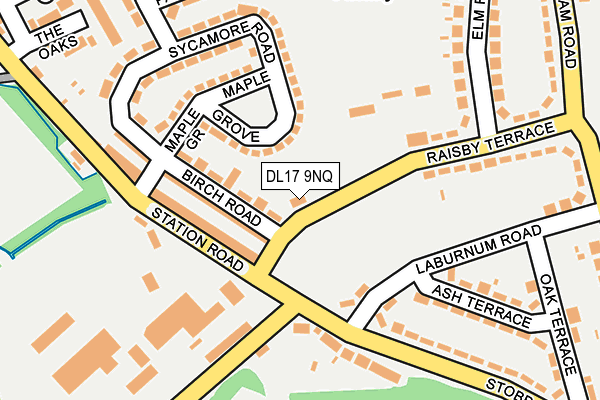 DL17 9NQ map - OS OpenMap – Local (Ordnance Survey) DL17 9NQ map - OS OpenMap – Local (Ordnance Survey)