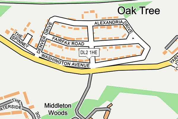 DL2 1HE map - OS OpenMap – Local (Ordnance Survey) DL2 1HE map - OS OpenMap – Local (Ordnance Survey)