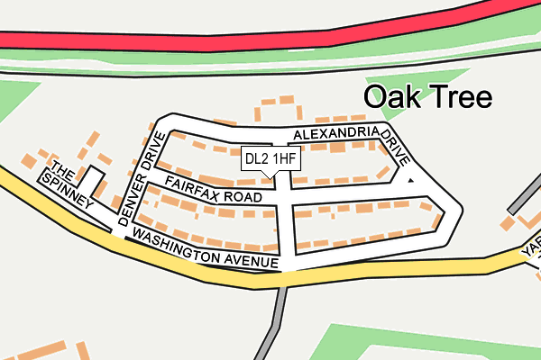 DL2 1HF map - OS OpenMap – Local (Ordnance Survey) DL2 1HF map - OS OpenMap – Local (Ordnance Survey)