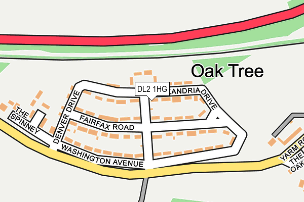 DL2 1HG map - OS OpenMap – Local (Ordnance Survey) DL2 1HG map - OS OpenMap – Local (Ordnance Survey)