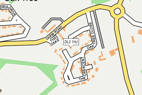 DL2 1HJ map - OS OpenMap – Local (Ordnance Survey) DL2 1HJ map - OS OpenMap – Local (Ordnance Survey)